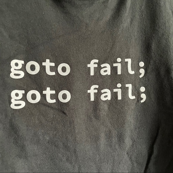 goto fail; Grey coding nerd t-shirt M - Picture 2 of 4